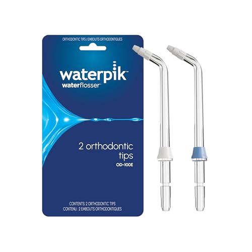 Waterpik Water Flosser Orthodontic Replacement Tips, 2 Count OD-100E | Genuine Waterpik Brand Refill Nozzles Heads