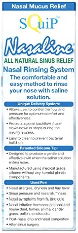 Squip Nasaline Nasal Rinsing Kit with 50 Premixed Saline Packets