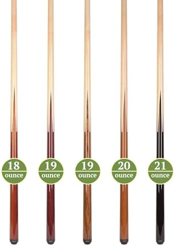 ASKA Sneaky Pete Pool Cue Set, 5 Unique Wood Cues, 58" Canadian Maple Shafts, 13mm Leather Tip, 5/16x18 Joint