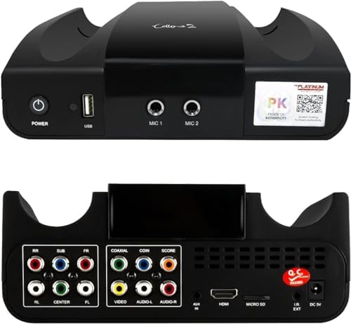 The Platinum Karaoke Machine for Tv, Professional Karaoke System with 2upgraded Wireless Microphones, Features Over 23k Songs, 7k Filipino Tagalog