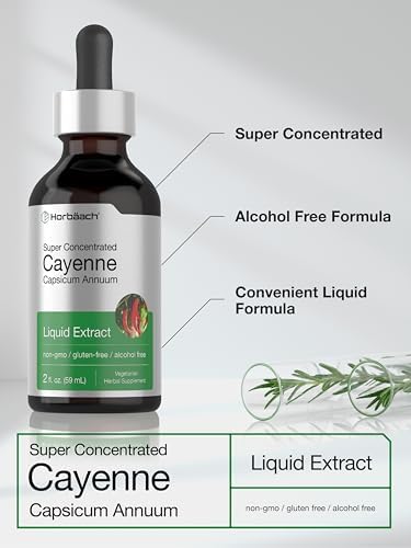Horbaach Cayenne Pepper Drops | 2 fl oz | Liquid Extract Supplement
