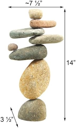 Eight-Stone Balancing Cairn - Indoor/Outdoor Garden Decoration