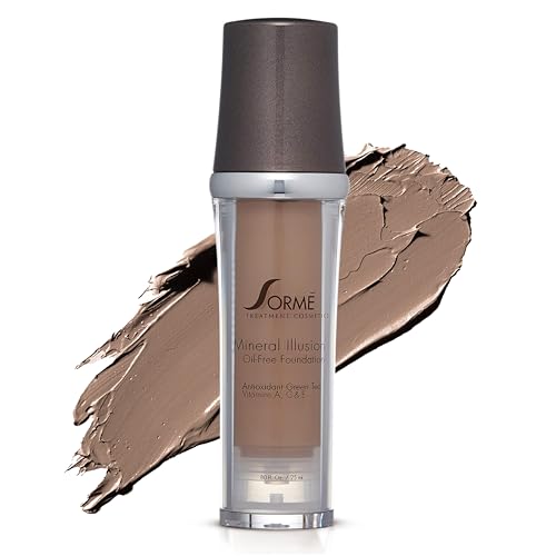 SORMÉ Mineral Illusion Fragrance & Oil Free Liquid Foundation with Non-Chemical Sunscreen, Mineral Formula, Hydrating with Shea Butter, Antioxidants Vitamins A, C, E, Medium Coverage for Smooth - 25ml