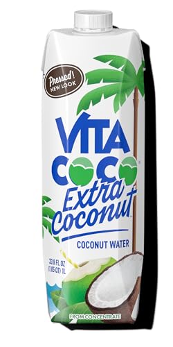 Vita Coco Coconut Water, Pure Original, Refreshing Coconut Taste, Natural Electrolytes, Vital Nutrients, 33.8 Oz (Pack of 6)