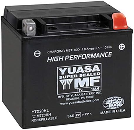 Yuasa YUAM720BH YTX20HL Factory Activated H Series AGM Battery