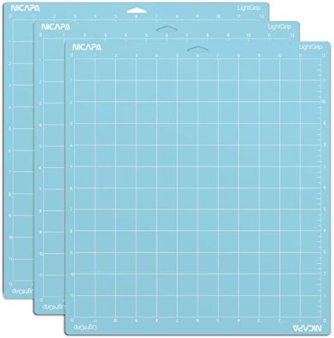 12x12 inch Standard Grip Cutting Mat for Cricut Maker 3/Maker/Explore 3/Air 2/Air/One (3 Pack) Standard Adhesive Sticky Green Quilting Replacement Cut Mats