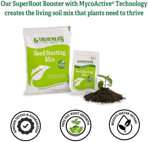 Gardeners Supply Company SuperRoot Booster Seed Starter Mix | Promotes Strong Roots & Boost Plant Growth | High Nutrients Plant Food for Seed