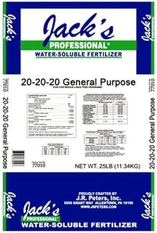 Jack's Classic 20-20-20 All Purpose Water-Soluble Fertilizer, 1.5lb | Powdered, Targeted Micronutrient Package, Promotes Growth, Green-Up