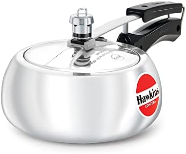 Hawkins 3.5 Litre Contura Pressure Cooker, Handi Inner Lid Cooker, Silver (HC35)