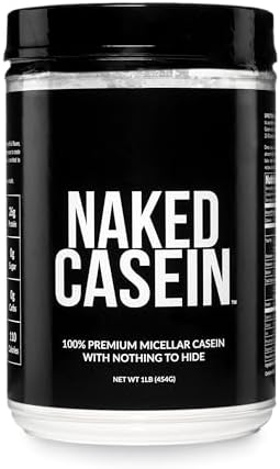 NAKED Casein - Vanilla Micellar Casein Protein - 5 Pound Bulk, NSF Certified, GMO-Free, Gluten-Free, Soy-Free, Preservative-Free - Stimulate Muscle Growth - Enhance Recovery - 61 Servings