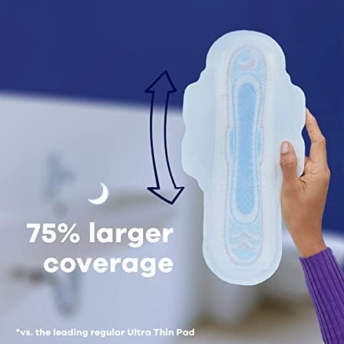Always Ultra Thin Feminine Pads for Women with WIngs, Size 4, Overnight Absorbency, Unscented, 36 Count