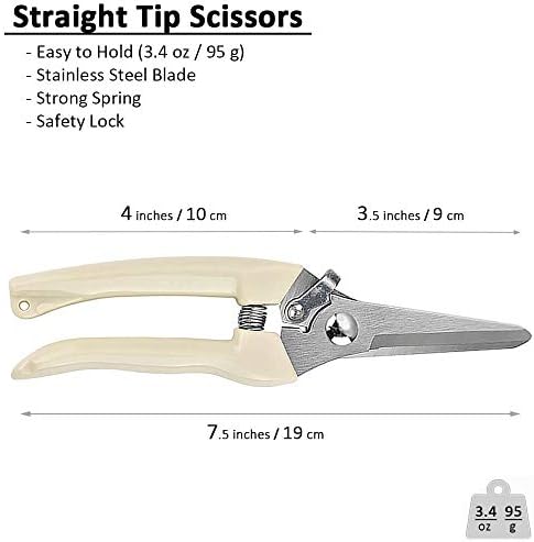 BUGUI Wood Handle Pruning Shears, SK-5 Steel Blade, 1-inch Cutting Capacity, Sharp, Well Designed Garden Shears, 8"