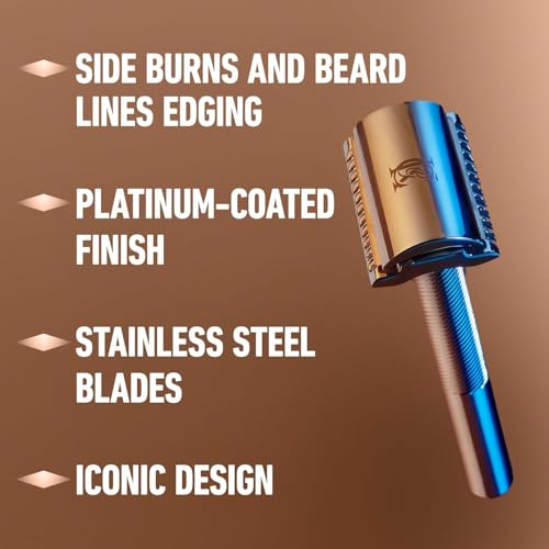 King C. Gillette Double Edge Safety Razor Blades 10 count, Stainless Steel Platinum Coated Blades
