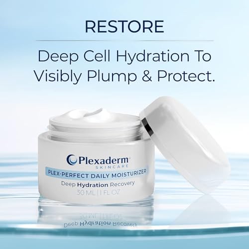 Plexaderm Daily Face Moisturizer with Hyaluronic Acid, Fragrance-Free | Daily face moisturizer with hyaluronic acid for deep