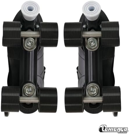 Chicago Skates Bullet Speed Roller Skates – Adjustable Quad Roller Skates Women Men, Durable Skates, Top Performance with Front Stopper, 62mm Urethane Wheels, Low-Cut Ankle Boot, Indoor Outdoor Toys
