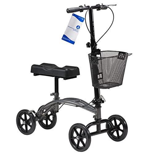 Dynarex Steerable Knee Walker with Basket