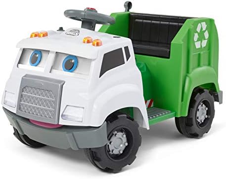 Kid Trax Real Rigs Toddler Recycling Truck Interactive Ride On Toy, Kids Ages 1.5-4 Years, 6 Volt Battery and Charger, Sound Effects