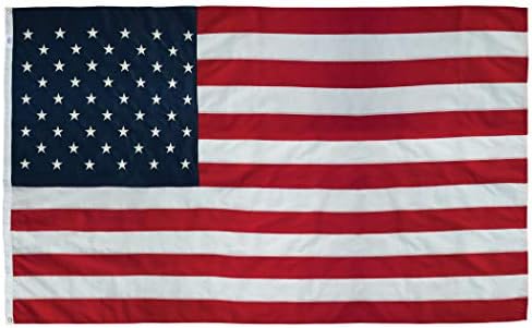 America’s Flag Company - American Flag 5x8 FT – Heavy Duty Nylon Outdoor US Flag – Embroidered Stars, Sewn Stripes, Brass Grommets - Made in USA - by Valley Forge Flag