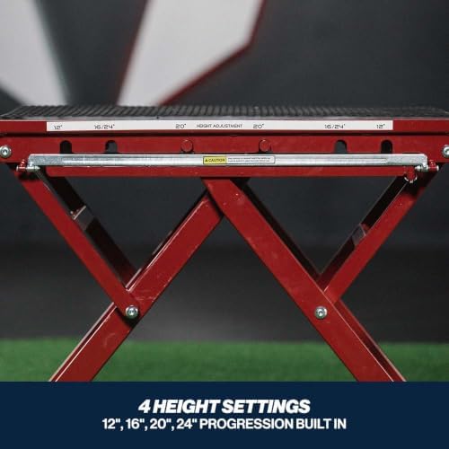 Titan Fitness Adjustable Steel Plyometric Box, 12", 16", 20" & 24" Height Settings, Heavy-Duty Plyo Jump Box for Box Jumps, Step-Ups, Agility
