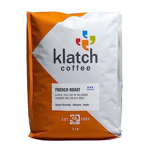 Klatch Coffee French Roast Blend Dark Roast, 5 Pounds, Whole Bean