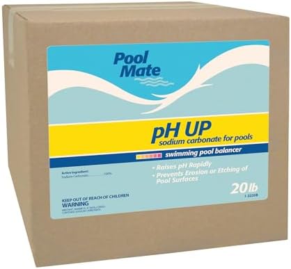 Pool Mate 25-Pounds Premium pH Up for Swimming Pools | 100% Sodium Carbonate, Raises pH, pH Increaser, Easy To Use, Works Fast