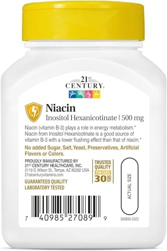 Niacin Flush Free 500 Milligrams 110 Capsules