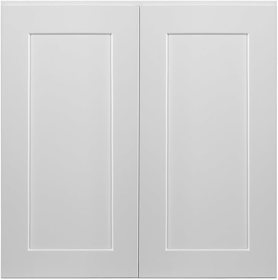 Design House Brookings Kitchen Wall Cabinet, 24", White | Adjustable Shelves, Adjustable Hinges, Wall Mount, Contemporary/Modern, Wood, Kitchen, 561571