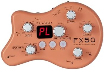 FLAMMA FX100 Guitar Multi-effects Pedal with 55 Amp Models 151 Built-in Effects 80' Looper 40 Drum Machine 10 3rd Party IR Slots Headphone OTG for