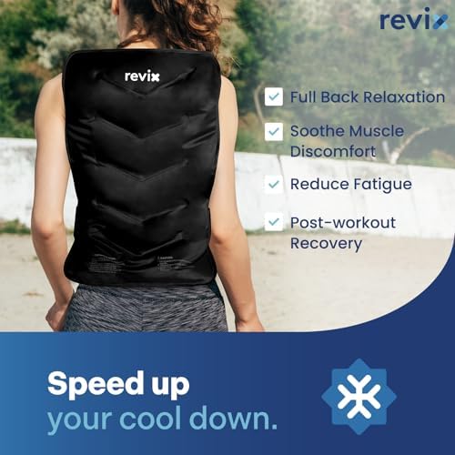 REVIX XXL Full Back Ice Pack Wrap, Large Gel Packs for Injuries Reusable
