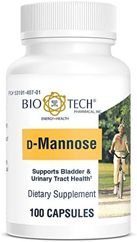 Bio-Tech Pharmacal D-Mannose, Supports Bladder and Urinary Tract Health (100 Count)