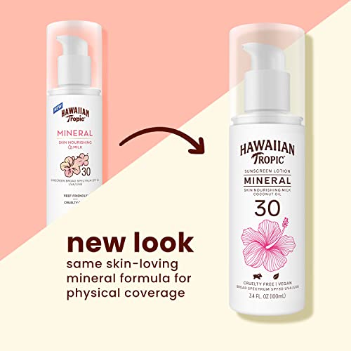 Hawaiian Tropic Mineral Sunscreen Lotion SPF 50, 3.4 Fl Oz
