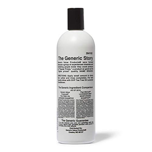 Generic Value Products Shampoo Enriched with Tea Tree Oil, 16 Fl Oz, , Invigorating Lavender Fragrance, Soothes Scalp, Rich Lather