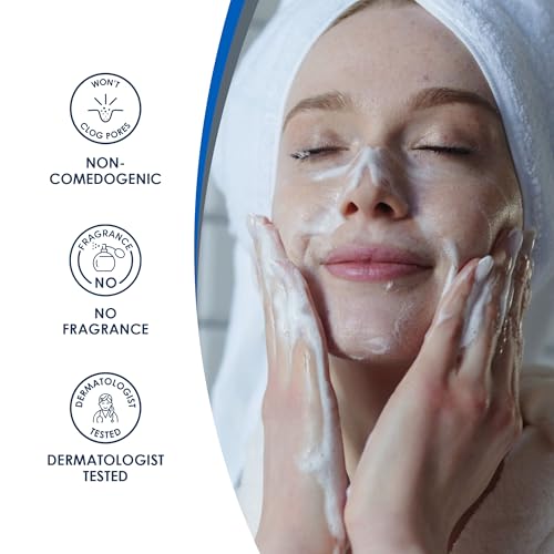 Vanicream Gentle Facial Cleaner with Pump Dispenser, 8 Fl Oz, Formulated without Common Irritants for Sensitive Skin, Removes Makeup, Dirt & Excess Oils, Non-Comedogenic, pH-Balanced Face Wash