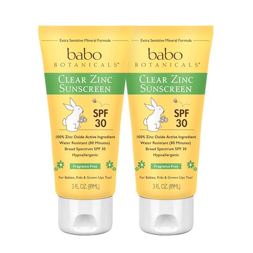 Babo Botanicals Sheer Zinc Mineral Sunscreen Lotion SPF30 - Natural Zinc Oxide - Shea Butter - Face & Body - Water Resistant - Fragrance-Free - EWG Verified - Vegan - For all ages - 1 or 2 Pack