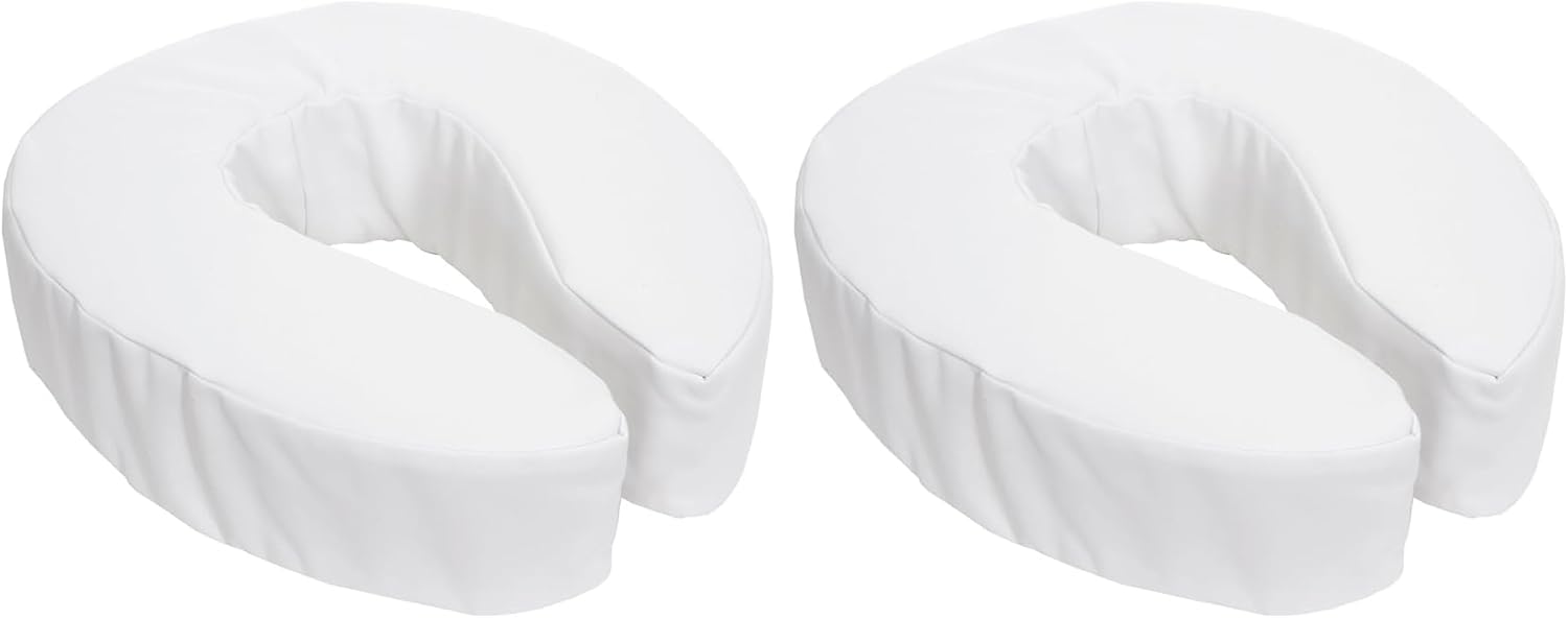 Essential Medical Supply Foam Padded Toilet Seat Cushion Riser with Hook and Loop Attachment for Toilet Seat and Washable Vinyl Cover, 2"