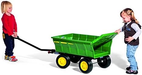 Peg Perego John Deere Farm Wagon, Extra Large Accessory for 12 Volt John Deere Tractors, Green