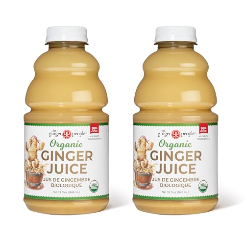 Organic Turmeric Juice, 99% Pure Turmeric Juice by The Ginger People – Drug Free Support, Non-GMO, Premium Quality, 32 Fl oz Bottle (Pack of 1)