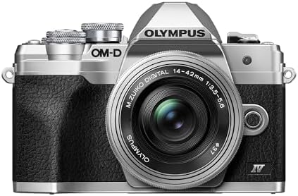 OM SYSTEM Olympus E-M10 Mark IV Silver Micro Four Thirds System Camera M.Zuiko Digital ED 14-42mm F3.5-5.6 EZ kit 20MP Sensor 5-Axis Image