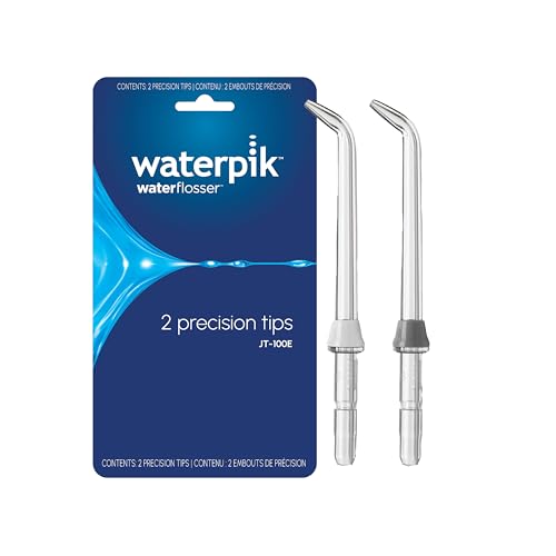 Waterpik Water Flosser Precision Replacement Tips, 2 Count JT-100E | Genuine Waterpik Brand Refill Nozzles Heads for Every Day Gum Health