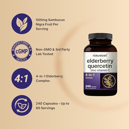 NatureBell Elderberry with Vitamin C, Zinc & Quercetin
