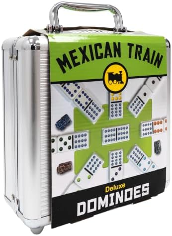 Front Porch Classics | Mexican Train Domino Set in Wooden Collector Box from Front Porch Classics for 2 to 8 Players Ages 8 and Up