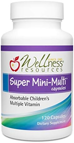 Super Mini-Multi - Children's Multivitamin Swallowable Capsules with Methyl Folate, Methyl B12 and Coenzyme B Vitamins for Growth, Focus