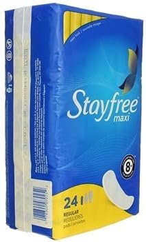 STAYFREE Super Maxi Pads, Size 2, 24 ea (Pack of 3)