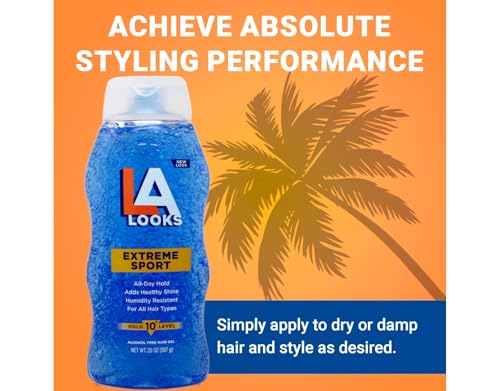 L.A. Looks Sport Activity Proof Power Gel, Mega X-Treme Hold 20 oz (Pack of1)