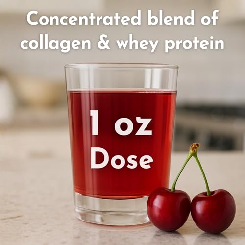 DermaRite ProHeal Protein Supplement, Cherry Splash Flavor, 30 oz, 1 ct | Liquid Protein Wound Recovery Formula, 15g of Collagen and Whey Protein