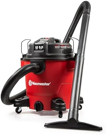 Vacmaster VJH1211PF 1101 12-Gal 5.5 Peak HP Heavy-Duty Wet/Dry Vac Red
