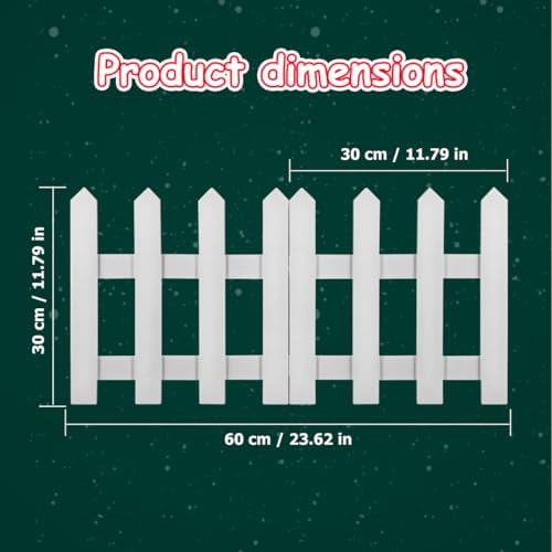 DOITOOL White Picket Fence Garden Border, Wood Decorative Garden Fence Animal Barrier Landscape Fencing Border for Dogs, Flower Bed