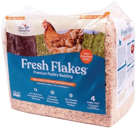 Manna Pro Fresh Flakes Pine Shavings Chicken Coop Bedding, 4 Cu Ft