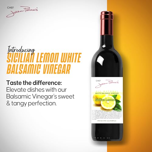 Chef Jean Pierre's Italian Balsamic Vinegar - 750ml (25oz) Rich Lemon Flavor, 12-Year Traditional Barrel Aged - Ideal For Enhancing Your Meals
