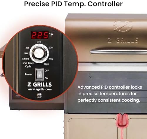 Z GRILLS 600D Wood Pellet BBQ Grill, 572 Sq In, PID 3.0